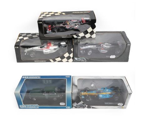 Hot Wheels 1:18 Scale F1 Models (i) McLaren MP4-170 Kimi Raikkonen (ii) Renault R24 Fernando Alonso (both E boxes G-E) togeth