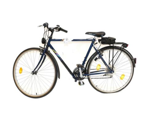 A BMW Folding Trekking Bike, 1994, part number 80 20 9 420019/020, colour Avis Blue, with aluminium rims, steel spokes with S