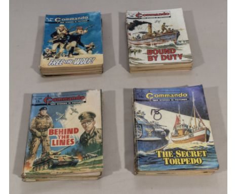 30 vintage Commando comics 12p to 32p