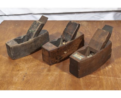 Three vintage wooden planes