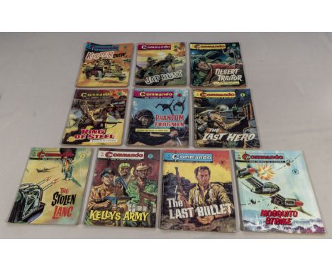 10 vintage Commando comics, all 1/- 139-341