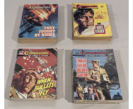 30 vintage Commando comics 6p to 45p
