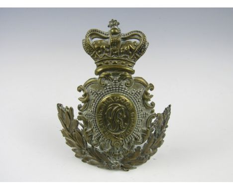A Victorian King's Dragoon Guards other ranks helmet plate
