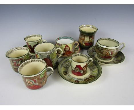 Royal Doulton Jackdaw of Rheims series ware cups, saucers, mugs and beakers