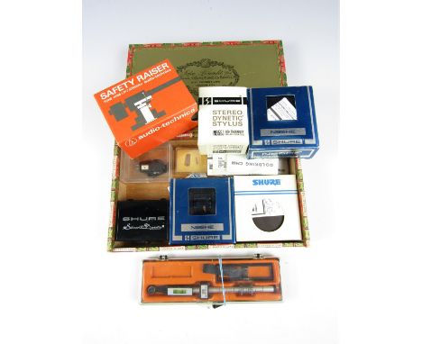 A quantity of new-old-stock 1970s Shure and other record player styli