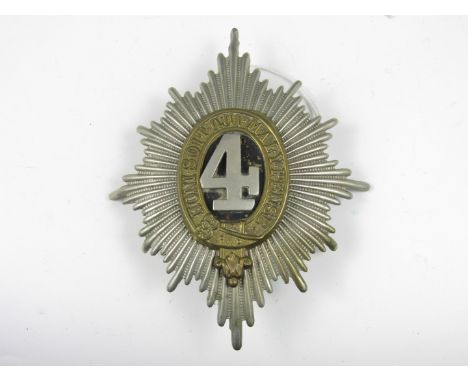 A 4th (Royal Irish) Dragoon Guards helmet plate