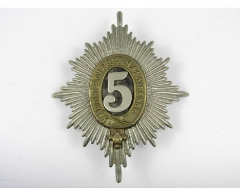 A 5th (Prince Charlotte of Wales's) Dragoon Guards helmet plate