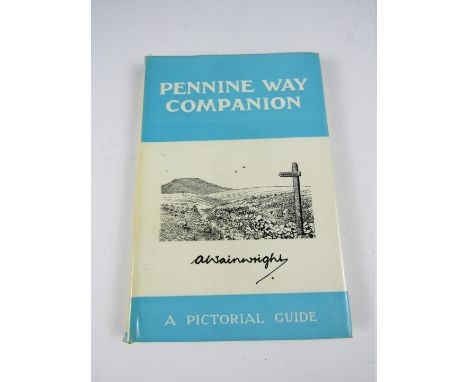 Alfred Wainwright, Pennine Way Companion, first edition, signed by the author with message "Thanks for helping..."