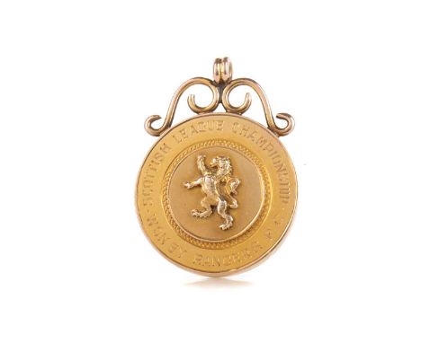 ALEX VENTERS, HIS SCOTTISH LEAGUE WINNERS GOLD MEDAL, 1934/35  the obverse with lion rampant in relief within border inscript