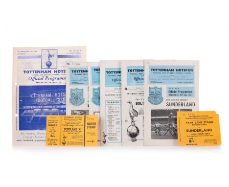 JOHN WHITE FUND, TOTTENHAM HOTSPUR VS SCOTLAND XI TICKET, 10TH NOVEMBER 1964 no. 2333 North stand, unused, along with a progr
