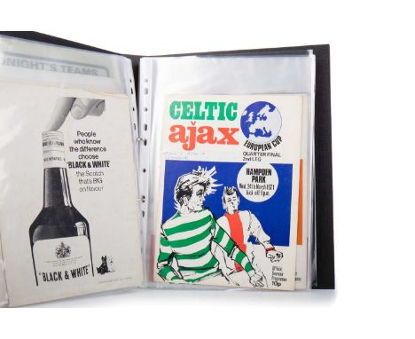 CELTIC F.C., COLLECTION OF PROGRAMMES, including the 1966/67 Scottish Cup and League Cup finals, further circa 1960s onwards,
