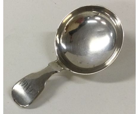 CHESTER: A rare silver caddy spoon. 1837. By John Sutter of Liverpool. Approx. 13 grams. Est. £80 - £120.