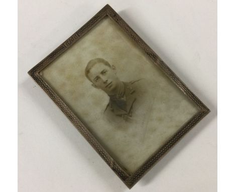 An engine turned silver picture frame. Birmingham. Est. £50 - £80.