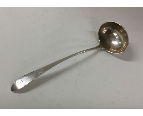 SCOTTISH PROVINCIAL: A late 18th Century rare Scottish silver toddy ladle. Circa 1792. By James Erskine. Approx. 21 grams.  E