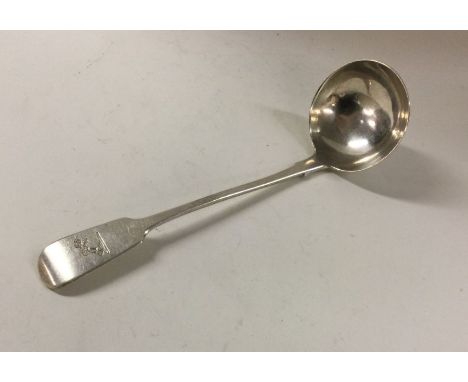 DUBLIN: A Victorian Irish silver toddy ladle. 1868. By Gilbert. Approx. 27 grams. Est. £50 - £80.