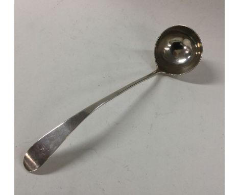 SCOTTISH PROVINCIAL: A silver cream ladle. Circa 1790. By William Byres. Approx. 21 grams. Est. £60 - £80.