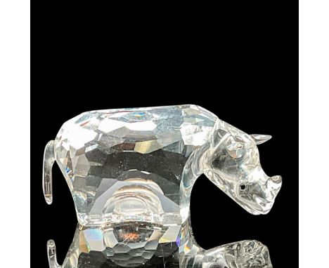 This Swarovski crystal rhino was part of the African Wildlife theme. The rhino is made from clear crystal and has black eyes.