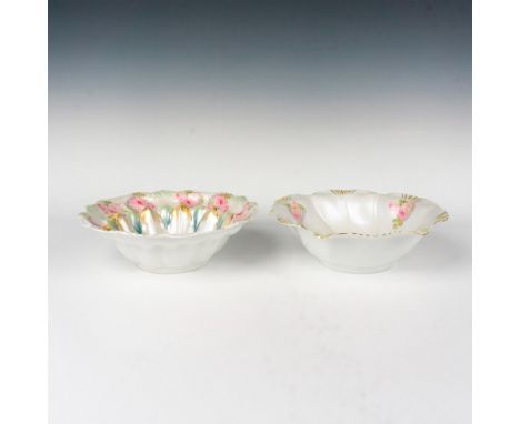 2 beautiful large sheen bowls decorated with pink roses. Royal Bayreuth backstamps. Issued: 20th centuryDimensions: 10.5"W x 