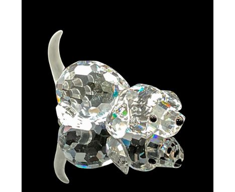 This Swarovski crystal playing /lying beagle puppy was part of the Peaceful Countryside theme group. The cute faceted clear c