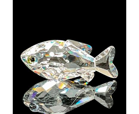 From the Beauties of the Lake series, this Swarovski crystal miniature goldfish has a clear faceted body, fins and tail, and 