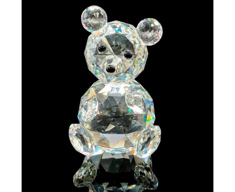 This adorable bear is made from clear faceted crystal and comes with expressive jet-black button eyes. His arms are far apart