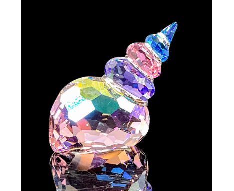 This Swarovski crystal Corunna shell was part of the Exotic Fish collection and is blue and violet in color. Swarovski Crysta