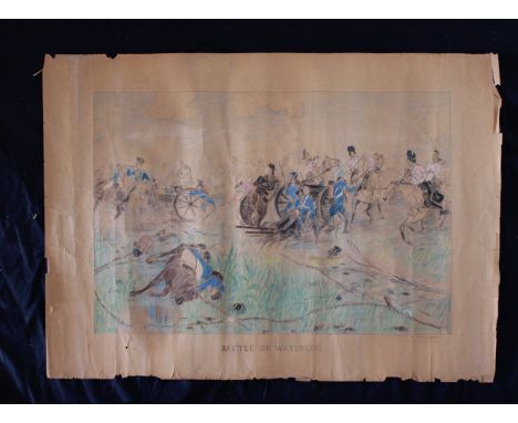 Edmund Blampied RBA, RE (Jersey, 1886-1966), "To Relieve Natal's Beleaguered City: The Last Crossing of the Tugela. Hart's Ir