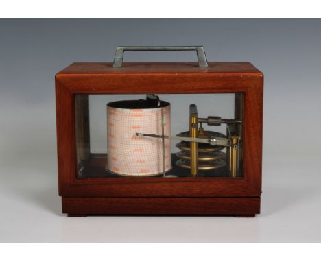 A modern barograph by Naudet no. 31080 in wooden case.,