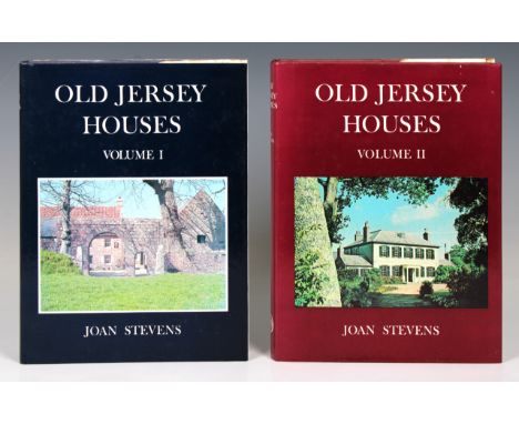 Joan Stevens, Old Jersey Houses, volume I, signed by the author, forth edition, Phillimore, 1980, with volume II, first editi