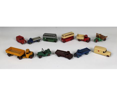 A collection of playworn vintage Dinky vehicles. (11),