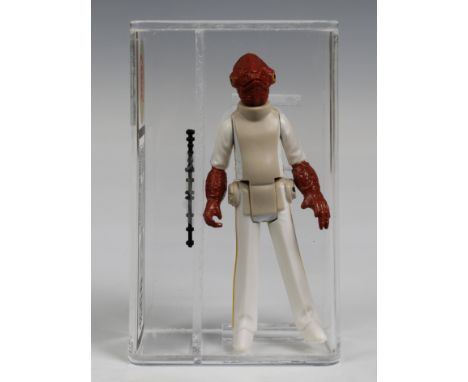A loose, graded vintage Star Wars graded Admiral Ackbar with original accessory., Cased in acrylic and graded by UK Graders. 