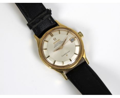 A gentleman's Omega Automatic Chronometer Constellation wristwatch, 28mm dial with baton indicators and subsidiary date apert