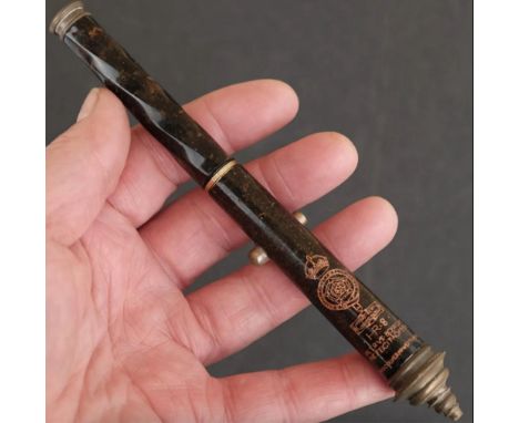 An unusual vintage Bakelite novelty ballpoint pen in the form of a antique cannon, 18.5cm. Long.