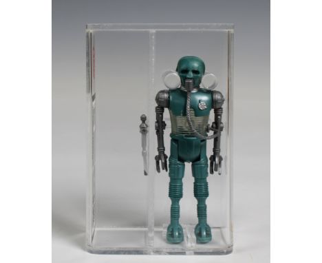A loose, graded vintage Star Wars 2-1B with original instrument / tool., Cased in acrylic and graded by UK Graders. Figure 85