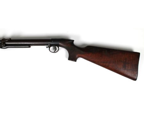 A BSA .177 under-lever 'Improved Model D' air rifle "Long Tom" early 20th century, serial No.4448, tap loading with stamped t