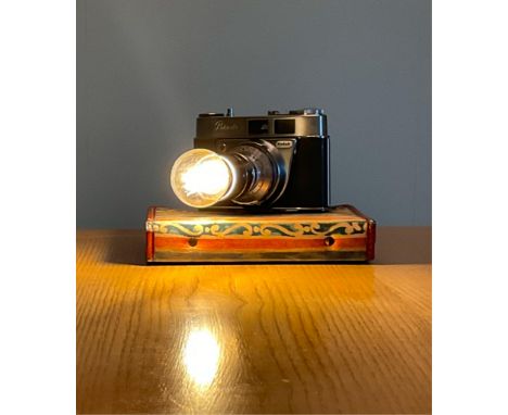 A Kodak Retinette Camera upcycled to make a light, fully working, PAT tested.