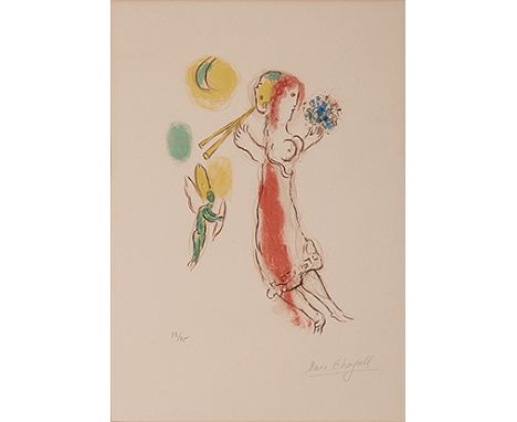 Marc Chagall (French/Russian 1887-1985) DAPHNIS AND CHLOE lithograph, signed and numbered 72/75 in pencil Marc Chagall: The L