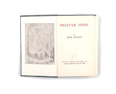 BUCHAN, JOHN PRESTER JOHN London: Thomas Nelson & Sons Ltd, 1910 First edition. Frontis map. Decorated cloth. 