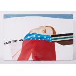 Painting titled ' American Dream' 1973-4, acrylic/board, 107cm x 71cm