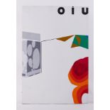 Two paintings titled 'Duo (left)' and 'Duo (right) 1973-4, acrylic on board, both 91cm x 61cm