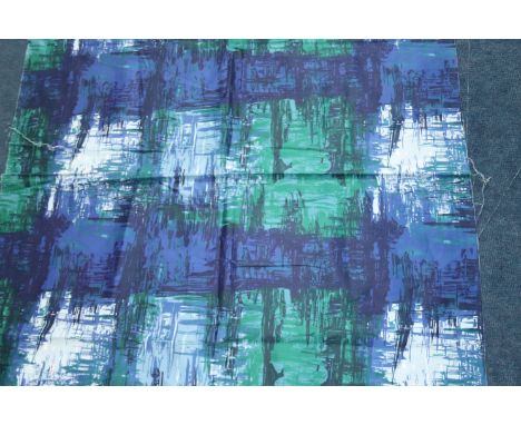 A piece of fabric, Francis Price screen print, "Dayspring", 91cm wide x 121cm long
