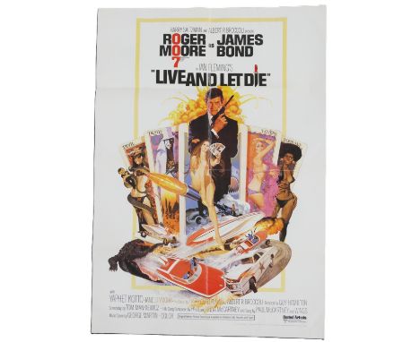 James Bond interest: Live and Let Die movie poster for United Artists, 1973, published by Loeb, Amsterdam, and distributed in