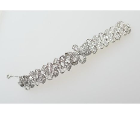 Belle Epoque style diamond bracelet, set with approximately 260 round cut diamonds estimated to weigh approx. 8cts, the stone