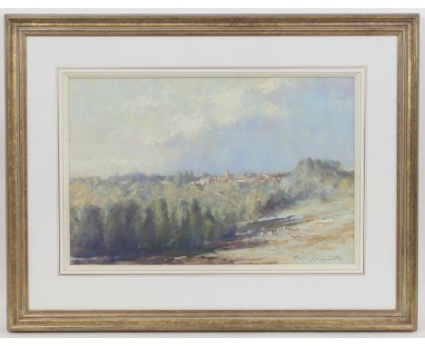 James Longueville (b. 1942), Evening Light, Overton on Dee, pastel, signed, titled verso, 40cm x 60cm (Please note condition 