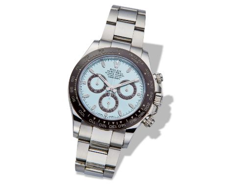 Very rare Rolex platinum Cosmograph Daytona wristwatch, reference 116506, purchased 06/2019, 44 jewel calibre .4130 automatic