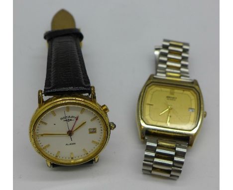 A gentleman's Rotary alarm wristwatch and a gentleman's Seiko quartz wristwatch