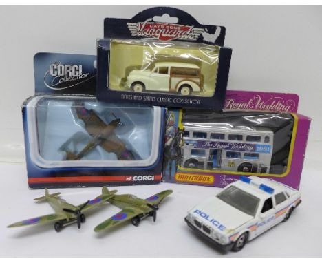 Matchbox and Corgi vehicles and aeroplanes