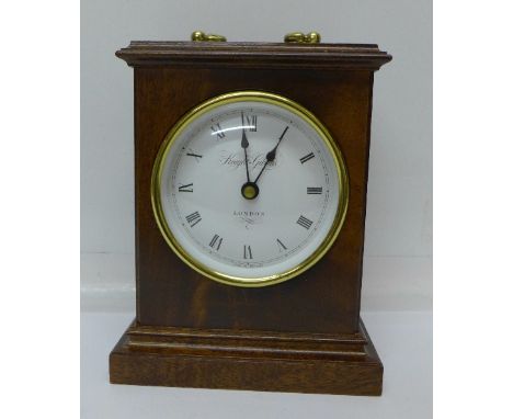 A Knight & Gibbins, London mantel clock, battery