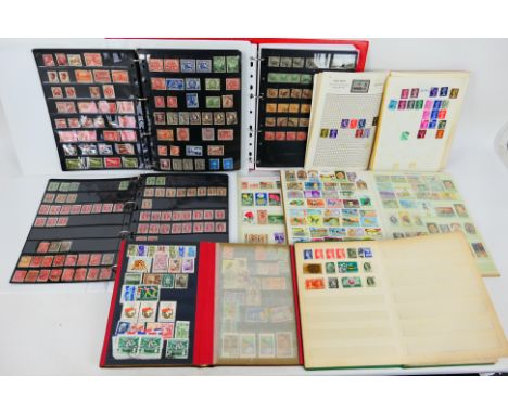 Philately - A quantity of albums, binders and similar containing foreign stamps, Victorian and later.