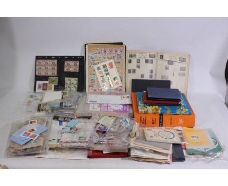 Philately - Lot to include loose stamps, UK and foreign, philatelic literature, air mail cover and similar.